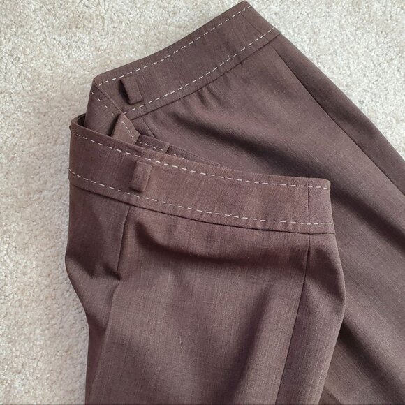 ESCADA Coffee-w-Milk Color Flare Low-Rise Women’s Trousers. Size 38 - Picture 4 of 8